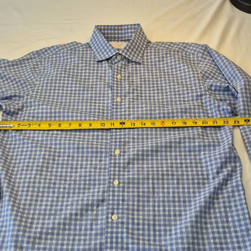 Lorenzo Uomo Long Sleeve Trim Fit Blue Button Down Mens Shirt. Size 34-35. NWOT - Picture 6 of 16